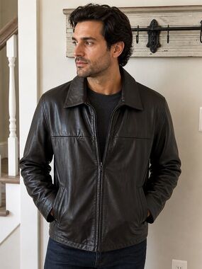 Men’s Wilsons Leather Pelle Studio Jacket Brown Thinsulate Insulated Size L